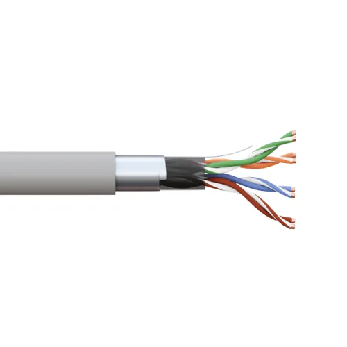Кабель витая пара F/UTP кат.5E 4 пары 24 AWG solid PVC сер. (м) TERACOM PRO EKF TRP-5EFTP-04PVC-GY-IN3 фото 3