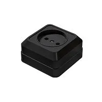 Розетка 1-м BOLLETO накладная 7022B черн. IN HOME 4690612061030