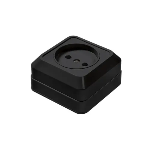 Розетка 1-м BOLLETO накладная 7022B черн. IN HOME 4690612061030