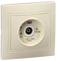 Розетка телевизионная проходная TV Кварта РТВ11-ККм крем. IEK KV-A10-P-K33