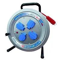 Удлинитель на метал. катушке 4х40м с заземл. 16А IP44 4кВт КГ 3х2.5 с защ. крышкой АРКТИК DOMTOK 2589