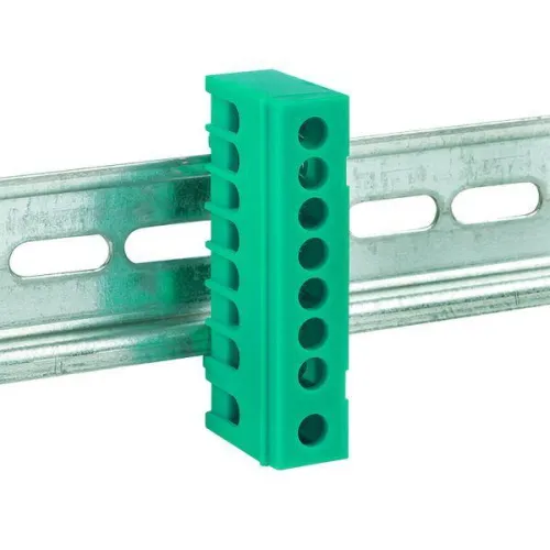 Шина нулевая PE 6х9 8 отверстий зел. изолированный корпус на DIN-рейку латунь PROxima EKF sn0-63-8-ig фото 5