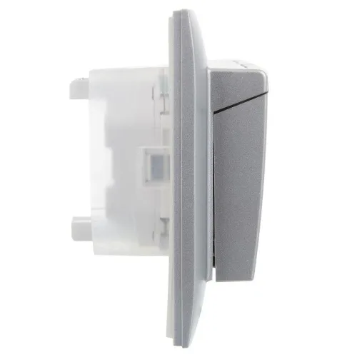 Розетка 2-м SKANDY 16А IP44 с крышкой в сборе SK-R12S серебр. IEK SK-R26-16-44-K23-F фото 4