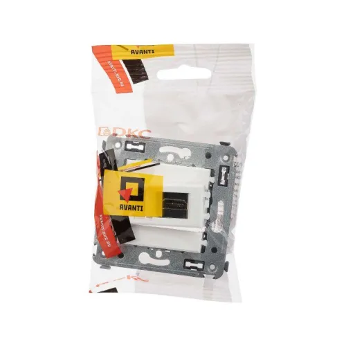 Розетка HDMI 1-м СП Avanti "Белое облако" тип А-А DKC 4400253 фото 3