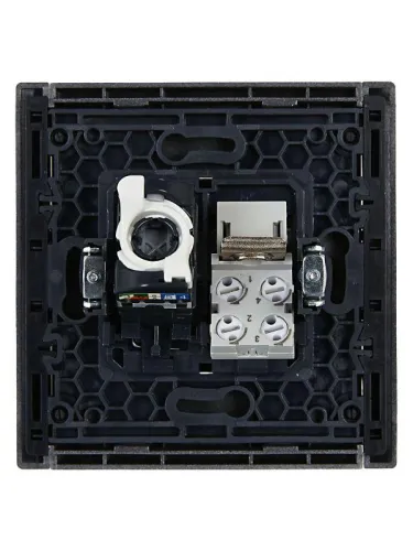 Розетка 2-м RJ11+RJ45 кат.5E FORTE&PIANO FP535 сталь IEK FP-KT20-O-1-K46 фото 2