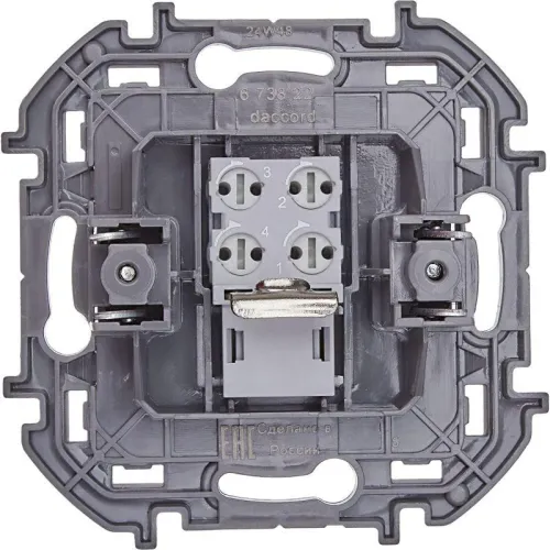 Розетка телефонная Inspiria RJ11 механизм алюм. IEK 673822 фото 4