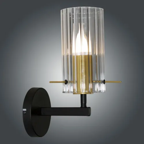 Светильник "Эсми" 511 (плафон 0015) НББ 01-60-180 Е27 (ИМ) настенный черн. зол. Элетех 1005405251 фото 3