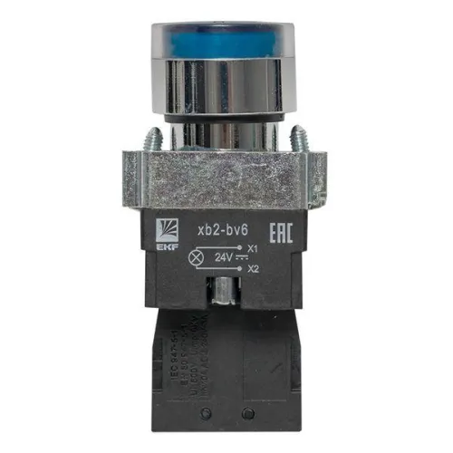 Кнопка BW61 с подсветкой 24В син. NO PROxima EKF xb2-bw61-24 фото 4