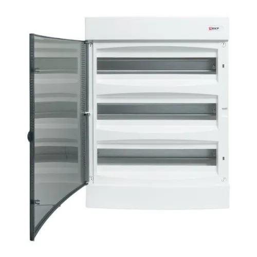 Щит распределительный навесной Unix 3х18мод. IP41 прозр. дверь PROxima EKF ux-3x18-n фото 3