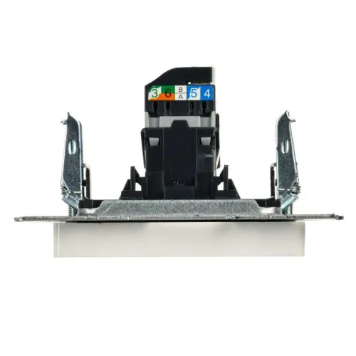 Розетка компьютерная СП RJ45 кат.5E BRITE РК10-БрБ механизм бел. IEK BR-K10-1-K01 фото 4