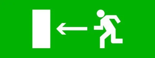 Пиктограмма "Направление налево" 320х120мм (для EXIT SAFEWAY-40) EKF pkal-01-03
