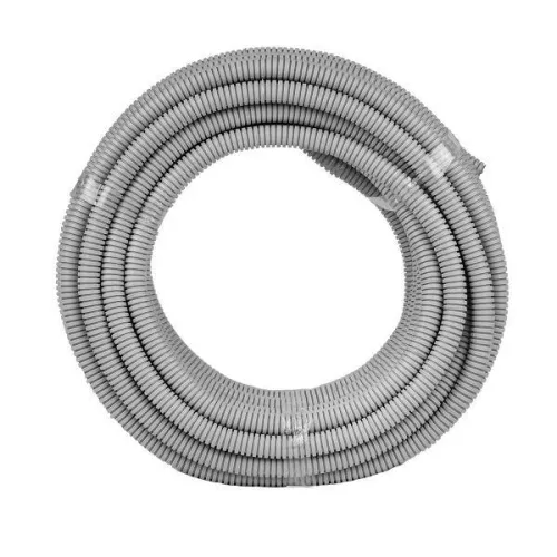 Труба гофрированная ПВХ d20мм с протяжкой сер. (уп.25м) Plast PROxima EKF tg-z-20-25n фото 2