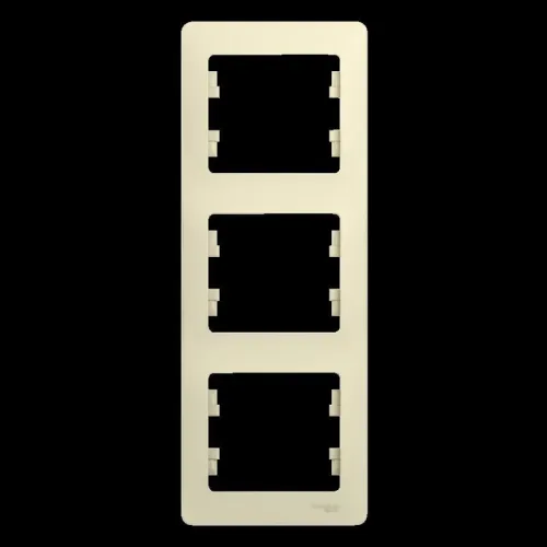 Рамка 3-м Glossa вертикал. беж. SE GSL000207