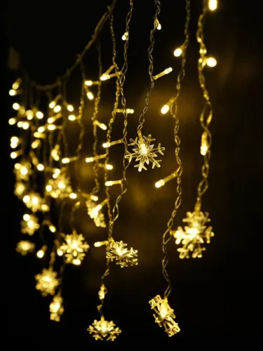 Гирлянда "Бахрома" DICLD-100WW-C 100 теплых бел. светодиодов 1.7х0.5м с насадками SHLights 4690601047205 фото 6