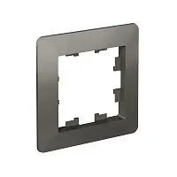Рамка 1-м AtlasDesign Air сталь/дым. черн. SE ATN220901