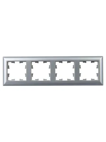 Рамка 4-м BRITE РУ-4-Бр алюм./алюм. IEK BR-M42-12-K47 фото 2