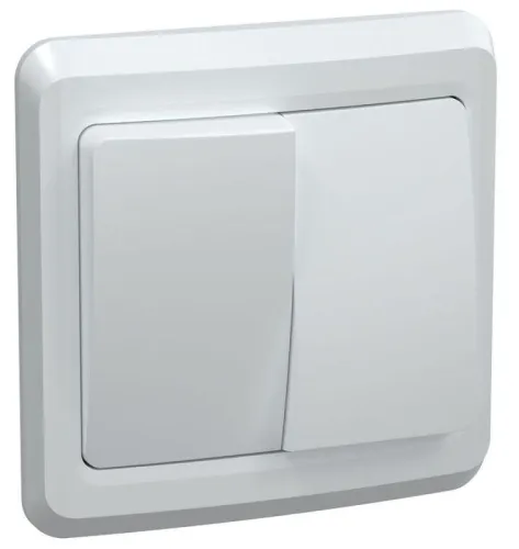 Выключатель 2-кл. СП Вега 10А IP20 ВС10-2-0-ВБ бел. GENERICA EVV20-K01-10-DM