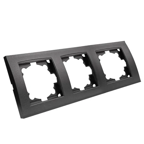 Рамка 3-м Бриллиант горизонт. графит Universal 7947489-Gr фото 2