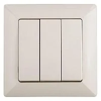 Выключатель 3-кл. СП Solo 4-106-02 10А 250В IP20 слон. кость Intro Б0053602