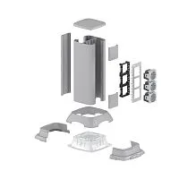 Мини-колонна 0.35м алюм. сер. метал. RAL 9006 DKC 19534