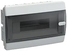 Корпус ЩРВ-П-12 UNION Compact IP41 черн. прозр. дверь пластик. IEK UIC-KP12-V-12-41-K01