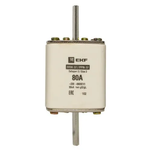 Вставка плавкая ППН-37 400/80А габарит 2 PROxima EKF fus-37/400/80 фото 4