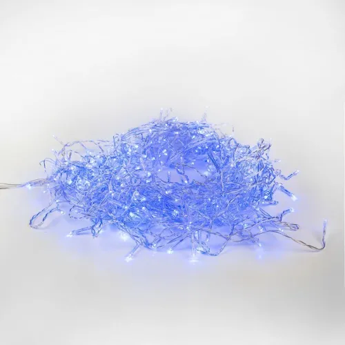 Гирлянда светодиодная "Светодиодный Дождь" 1.5х1м 96LED син. 8Вт 230В IP20 свечение с динамикой с контроллером провод прозр. Neon-Night 235-023 фото 10