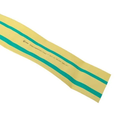 Трубка термоусадочная ТУТ нг 50/25 желт./зел. (уп.50м) EKF tut-50-yg фото 5