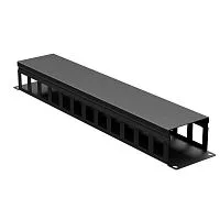 Органайзер кабельный 19дюйм с крышкой 2U глубина 60 мм RAL9005 DKC R5CP1962HEB