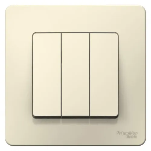 Выключатель 3-кл. СП Blanca 10А IP20 (сх. 1+1+1) 250В молочн. SE BLNVS100502 фото 3