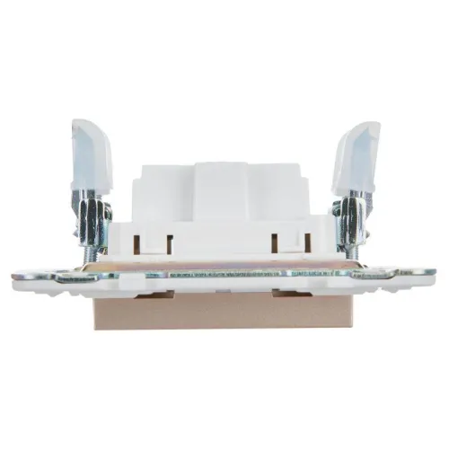 Розетка SKANDY 10А без заземл. без защ. шторок SK-R02Sa песочн. IEK SK-R10-10-K98 фото 3