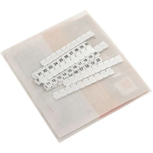 Маркеры для ST/Push-in 2.5 с нумерацией 1-50 для крепления сбоку (уп.100шт) EKF zb-st-2.5-nlpe-1-50 фото 4