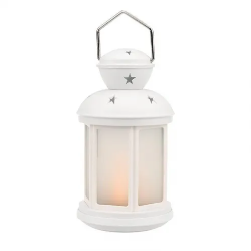 Фонарь декоративный 12х12х20.6см тепл. бел. эффект пламени свечи корпус бел. Neon-Night 513-067 фото 6