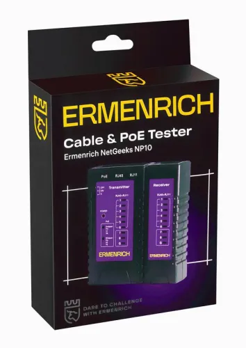 Тестер кабельный NetGeeks NP10 фиолет. Ermenrich 85300 фото 7