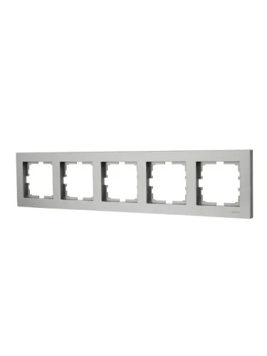 Рамка 5-местн. горизонт. VESNA платина LEZARD 742-3500-150 фото 4
