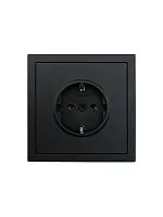 Розетка 1-мест. с/з ПБТ СП ZIMA IP20 16А безвинт. зажим черн. бархат LEZARD 704-4288-122BQC