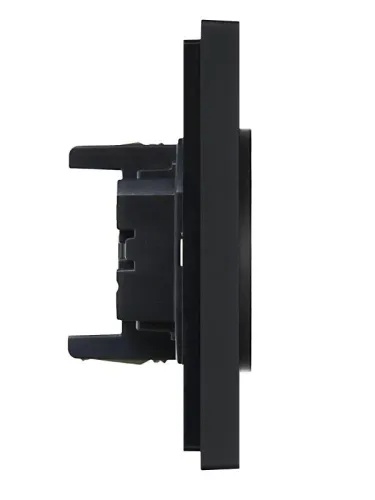 Розетка 2-м СП FORTE&PIANO FP126 10А без заземл. без защ. шторок безвинт. крепл. черн. IEK FP-R20-10-1-K02 фото 4