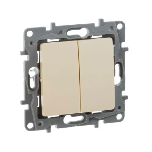 Выключатель 2-кл. СП Etika 10А IP20 250В 10AX безвинтов. зажимы механизм сл. кость IEK 672302