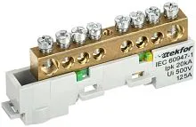 Шина PE "земля" неизол. на универс. держ. 8х12-8-Ж TEKFOR IEK TF-NN20-08-DL-K05