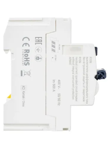 Выключатель дифференциального тока (УЗО) 4п 40А 30мА тип A ВДТ R10N ARMAT IEK AR-R10N-4-040A030 фото 7