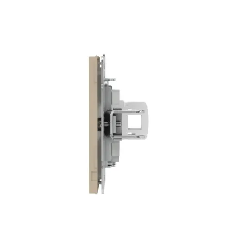 Розетка компьютерная 1-м KANT RJ45 кат.6A без шторки ванильн. марципан DKC 7015673 фото 4