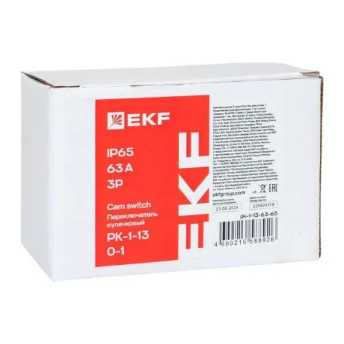 Переключатель кулачковый ПК-1-13 3п 63А "0-1" IP65 EKF pk-1-13-63-65 фото 3