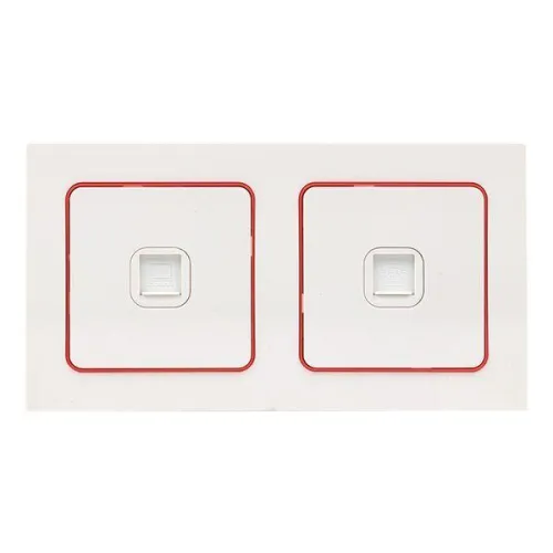 Рамка 2-м Стокгольм бел. с линией цвета красн. PROxima EKF EXM-G-305-20 фото 9