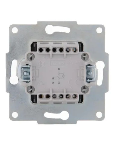 Переключатель проходной 1-кл. 1п СП Karina 10А IP20 с подсветкой механизм бел. LEZARD 707-0288-114 фото 3