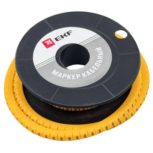 Маркер каб. 2.5кв.мм "8" (ЕС-1) (уп.1000шт) EKF plc-KM-2.5-8 фото 4