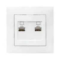 Розетка компьютерная 2-м СП Валенсия RJ45 бел. PROxima EKF EWK02-035-10