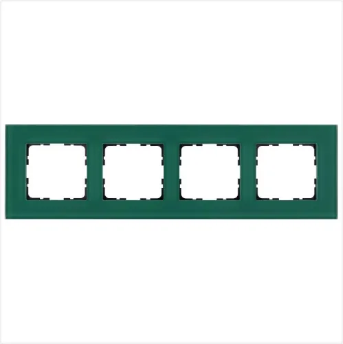 Рамка 4-м G-Glass стекло лазурн. Jasmart G1004GJ