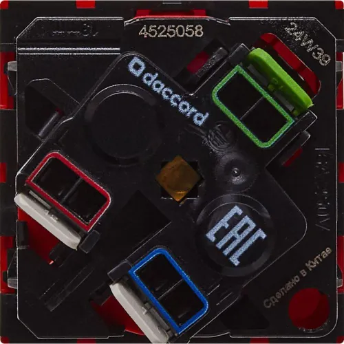 Розетка 2мод. 16А 250В 45град. с заземл. без защ. шторок безвинт. зажимы красн. ИЭК Leg 4525058 фото 2