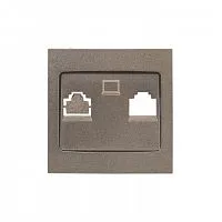 Панель лицевая Валенсия для розетки 1-м RJ-45 графит PROxima EKF ESK01-L-035-60