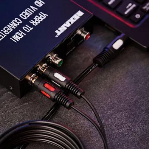 Шнур 3.5 Stereo Plug - 2RCA Plug 3М (GOLD) (уп.10шт) Rexant 17-4234 фото 3